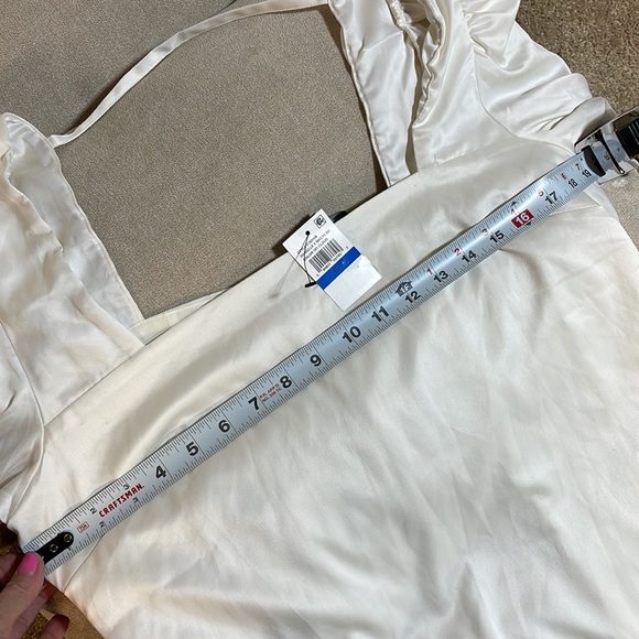 NWT(S)(XL) satin mini double square long sleeves Bernstein ivory or lime green - Picture 7 of 15